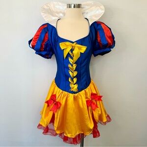 Frederick’s of Hollywood Silky Satin Babydoll Snow White Cosplay Sissy Costume L